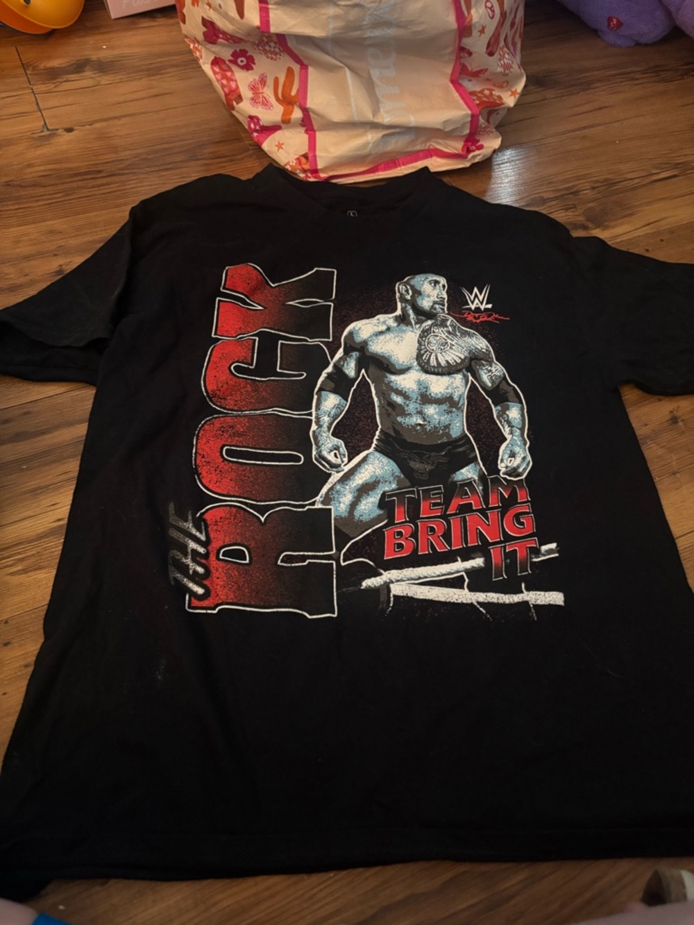The rock wwe shirt